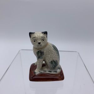 1981 Miniature Fitz & Floyed Cat Trinket Box Replacement Lid- Vintage